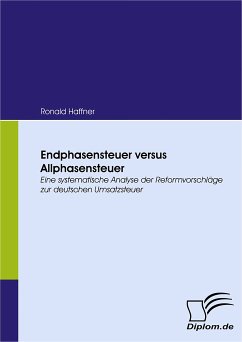 Endphasensteuer versus Allphasensteuer (eBook, PDF) - Haffner, Ronald