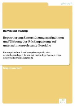 Repatriierung: Unterstützungsmaßnahmen und Wirkung der Rückanpassung auf unternehmensrelevante Bereiche (eBook, PDF) - Plaschg, Dominikus