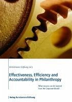Effectiveness, Efficiency and Accountability in Philanthropy (eBook, ePUB)