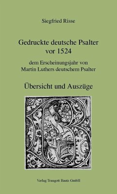 Cover Gedruckte deutsche Psalter vor 1524 (eBook, PDF)