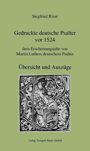 Gedruckte deutsche Psalter vor 1524 (eBook, PDF)