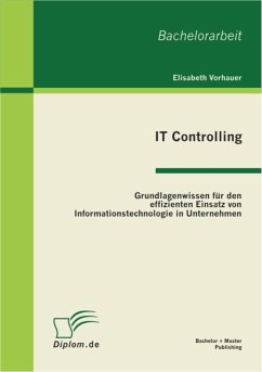 IT Controlling: Grundlagenwissen für den effizienten Einsatz von Informationstechnologie in Unternehmen (eBook, PDF) - Vorhauer, Elisabeth