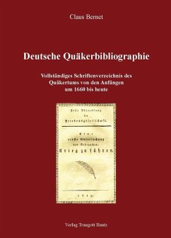 Deutsche Quäkerbibliographie (eBook, PDF) - Bernet, Claus