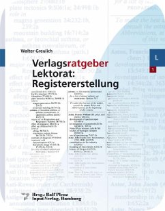 Verlagsratgeber Lektorat: Registererstellung (eBook, PDF) - Greulich, Walter