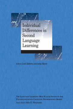 Cover Individual Differences in Second Language Learning