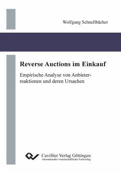Reverse Auctions im Einkauf - Schnellbächer, Wolfgang