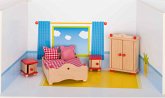 Goki 51954 - Puppenmöbel Schlafzimmer für Puppenhaus, 4-teilig Goki 51954 - Puppenmöbel Schlafzimmer für Puppenhaus, 4-teilig
