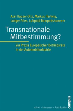 Transnationale Mitbestimmung? (eBook, PDF) - Hauser-Ditz, Axel; Hertwig, Markus; Pries, Ludger; Rampeltshammer, Luitpold