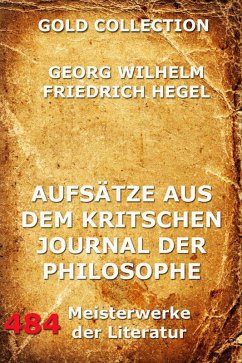 Aufsätze aus dem kritischen Journal der Philosophie (eBook, ePUB) - Hegel, Georg Wilhelm