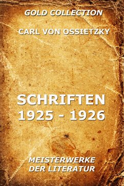 Schriften 1925 - 1926 (eBook, ePUB) - Ossietzky, Carl Von