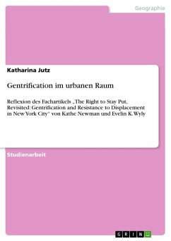 Gentrification im urbanen Raum - Jutz, Katharina