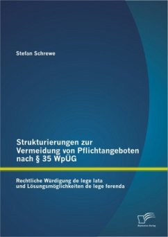 Strukturierungen zur Vermeidung von Pflichtangeboten nach § 35 WpÜG: Rechtliche Würdigung de lege lata und Lösungsmöglichkeiten de lege ferenda - Schrewe, Stefan