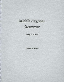 Middle Egyptian Grammar: Sign List - Hoch, James