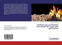 Synthesis gas purification unit design for small scale gasification