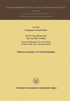 Reflexionsverhalten von Fahrbahnbelägen - Leins, Werner