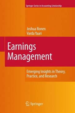 Earnings Management (eBook, PDF) - Ronen, Joshua; Yaari, Varda
