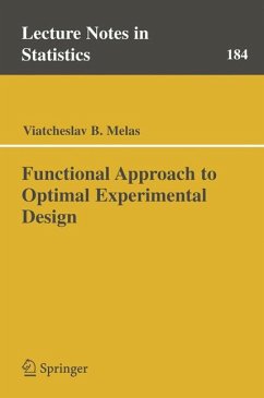 Functional Approach to Optimal Experimental Design (eBook, PDF) - Melas, Viatcheslav B.