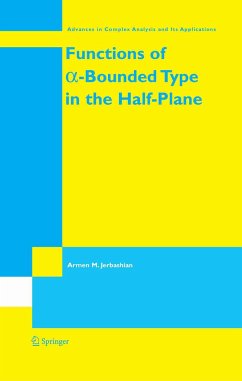 Functions of a-Bounded Type in the Half-Plane (eBook, PDF) - Jerbashian, A.M.