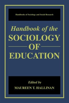 Cover Handbook of the Sociology of Education (eBook, PDF)