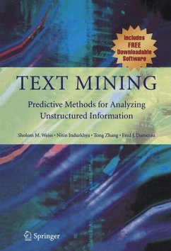 Text Mining (eBook, PDF) - Weiss, Sholom M.; Indurkhya, Nitin; Zhang, Tong; Damerau, Fred
