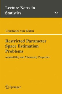 Restricted Parameter Space Estimation Problems (eBook, PDF) - van Eeden, Constance