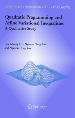 Quadratic Programming and Affine Variational Inequalities (eBook, PDF) - Lee, Gue Myung; Tam, N.N.; Yen, Nguyen Dong