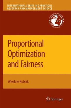 Proportional Optimization and Fairness (eBook, PDF) - Kubiak, Wieslaw