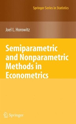 Semiparametric and Nonparametric Methods in Econometrics (eBook, PDF) - Horowitz, Joel L.