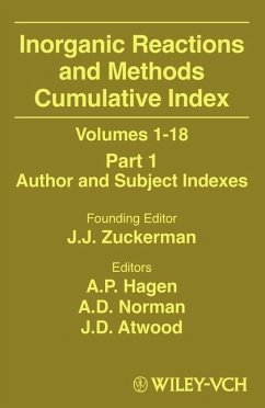 Cover Inorganic Reactions and Methods, Cumulative Index, Part 1 (eBook, PDF)
