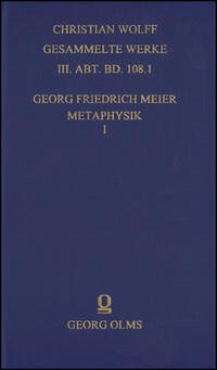 Metaphysik - Meier, Georg Friedrich