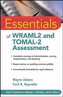 Essentials of WRAML2 and TOMAL-2 Assessment (eBook, ePUB) - Adams, Wayne; Reynolds, Cecil R.