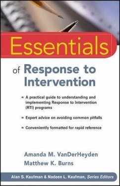 Essentials of Response to Intervention (eBook, PDF) - Vanderheyden, Amanda M.; Burns, Matthew K.