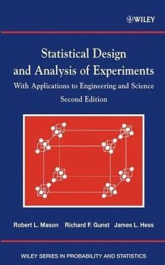 Statistical Design and Analysis of Experiments (eBook, PDF) - Mason, Robert L.; Gunst, Richard F.; Hess, James L.