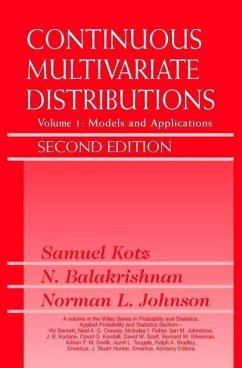 Continuous Multivariate Distributions, Volume 1 (eBook, PDF) - Kotz, Samuel; Balakrishnan, Narayanaswamy; Johnson, Norman L.