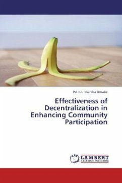 Cover Effectiveness of Decentralization in Enhancing Community Participation