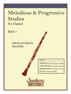 Cover Melodious and Progressive Studies Book 1 for Clarinet (B448) - Clarinet Sheet Music Studies - Beg