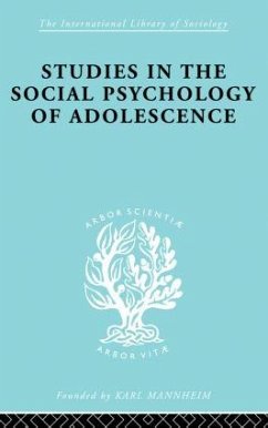 Studies in the Social Psychology of Adolescence - Forrester Et Al, J F; Richardson, J.