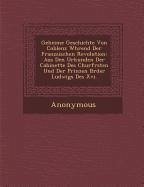 Geheime Geschichte Von Coblenz W Hrend Der Franz Sischen Revolution: Aus Den Urkunden Der Cabinette Des Churf Rsten Und Der Prinzen Br Der Ludwigs Des - Anonymous