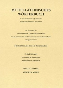 Cover Mittellateinisches Wörterbuch 42. Lieferung (hebdomadarius - hospitalarius)