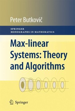 Max-linear Systems: Theory and Algorithms (eBook, PDF) - Butkovič, Peter