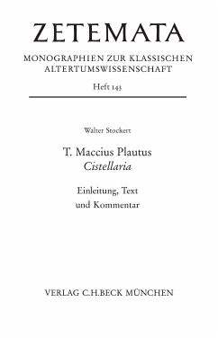 T. Maccius Plautus. Cistellaria (eBook, PDF) - Stockert, Walter