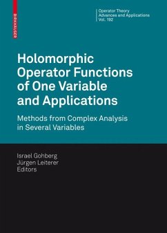 Holomorphic Operator Functions of One Variable and Applications (eBook, PDF) - Gohberg, Israel; Leiterer, Jürgen