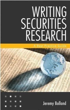 Cover Writing Securities Research (eBook, ePUB)