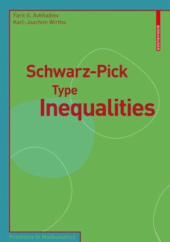 Schwarz-Pick Type Inequalities (eBook, PDF) - Avkhadiev, Farit G.; Wirths, Karl-Joachim