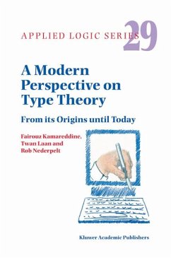 A Modern Perspective on Type Theory (eBook, PDF) - Kamareddine, F.D.; Laan, T.; Nederpelt, Rob