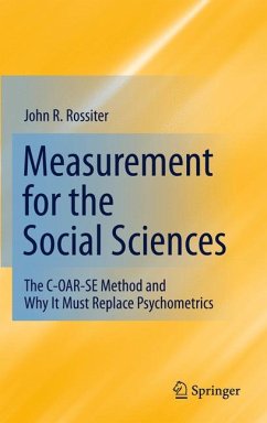 Measurement for the Social Sciences (eBook, PDF) - Rossiter, John R.