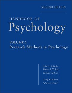 Handbook of Psychology, Volume 2, Research Methods in Psychology (eBook, PDF) - Weiner, Irving B.; Schinka, John A.; Velicer, Wayne F.