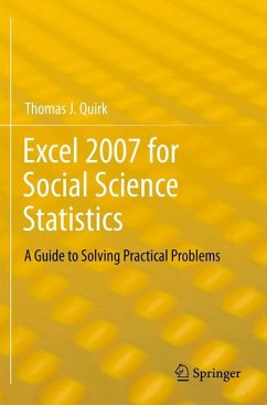 Excel 2007 for Social Science Statistics (eBook, PDF) - Quirk, Thomas J