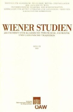 Wiener Studien. Zeitschrift für Klassische Philologie, Patristik und Lateinische Tradition / Wiener Studien Band 123/2010 (eBook, PDF)