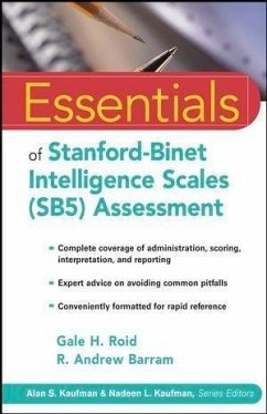 Essentials of Stanford-Binet Intelligence Scales (SB5) Assessment (eBook, PDF) - Roid, Gale H.; Barram, R. Andrew